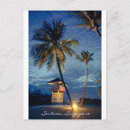 Cartão Postal Cartaz surpreendente de praia em Sentosa, Cingapur