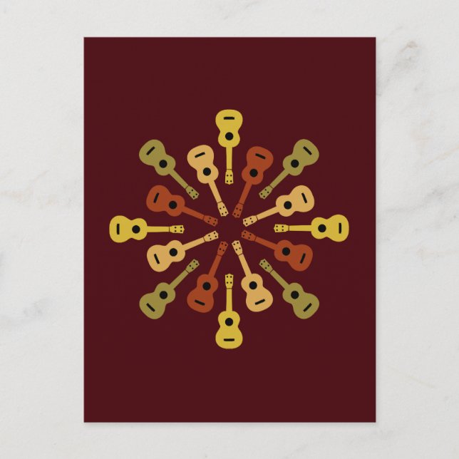 Cartão Postal Cartaz Ukulele, personalizar (Frente)