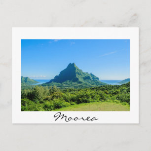 Cartão Postal Cartaz verde Moorea