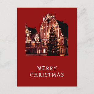 Cartão Postal Cartaz vermelho Feliz Natal