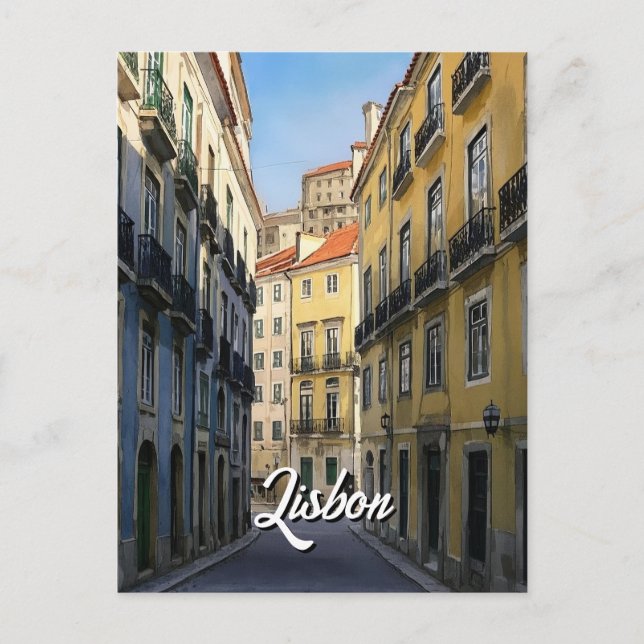 Cartão Postal Cartaz viagem de Lisboa (Frente)