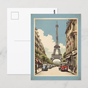 Cartão Postal cartaz vintage de Paris