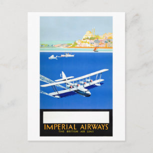 Cartão Postal Cartaz Vintage Imperial Airways Inglaterra