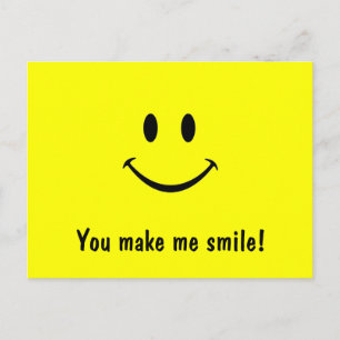 Cartão Postal Cartaz, você me faz sorrir!