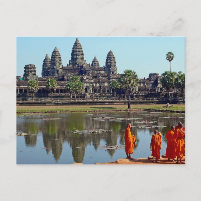 Cartão Postal Cartazes budistas em Angkor Wat, Camboja (Frente)
