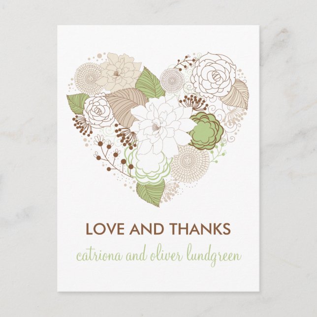 Cartão Postal Cartazes De Coração Da Primavera Verde Da Casa Da  (Frente)