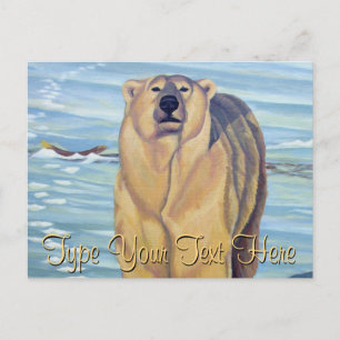 Cartão Postal Cartazes Postais de Arte Polar Bear