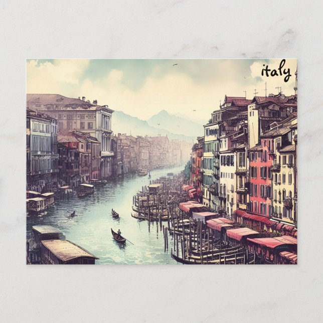 Cartão Postal cartazes postais de comprar de embarcações itália (Frente)