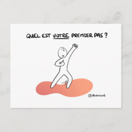 Cartão Postal Carte de Coaching "Quel est votre 1er pas?"