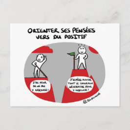 Cartão Postal Carte de treinador "Pensées positives"