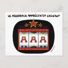 Cartão Postal Carte de treino: A-A-A, le feedback appréciatif