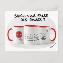 Cartão Postal Carte de treino: Savez-vous faire des paus?