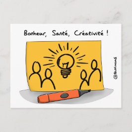 Cartão Postal Carte de voeux "Créativité"