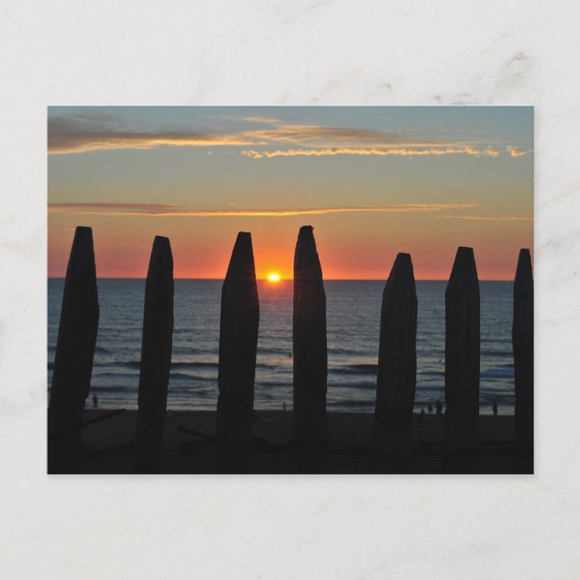 Cartão Postal Carte do Oceano Labenne Postale (Frente)