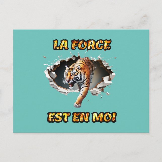 Cartão Postal Carte La Force est en moi (Frente)