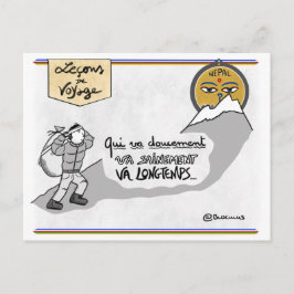 Cartão Postal Carte leçons de viagem: Ralentissez, soufflez!
