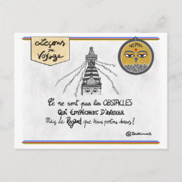 Cartão Postal Carte leçons de viagem: Transformez - obstáculo