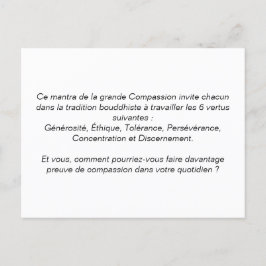 Cartão Postal Carte leçons de voyage : « Om Ma Ni Pad Me Hum »