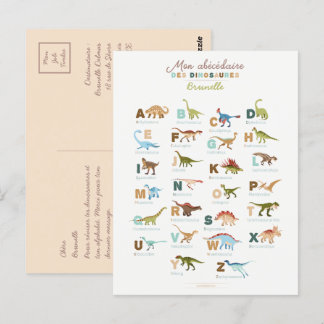 Cartão Postal Carte Postale Abécédaire Dinosaures (Français)