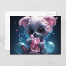 Carte postale Adorable Puppy Love