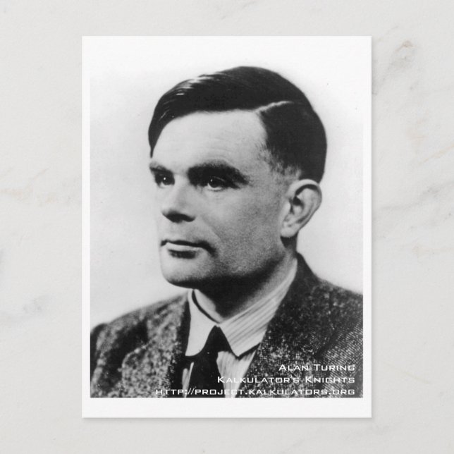 Cartão Postal Carte postale Alan Turing (Frente)