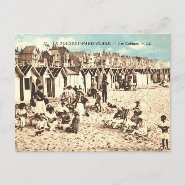 Cartão Postal carte postale ancienne, Le Touquet plage (Frente)
