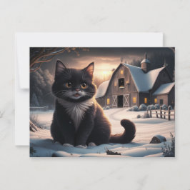 Cartão Postal Carte Postale Black Cat Série 2 04