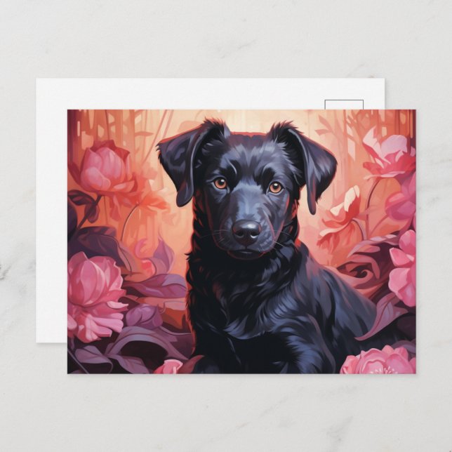 Cartão Postal Carte postale Canine Brilliance in Gardens (Frente/Verso)