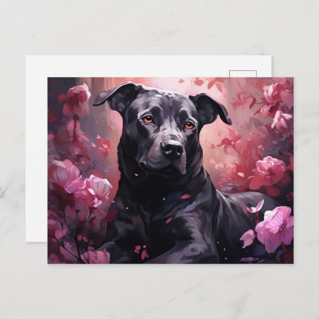 Cartão Postal Carte postale Canine of Petals (Frente/Verso)