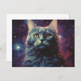 Cartão Postal Carte Postale Cat Alone