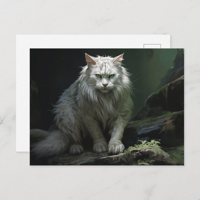 Cartão Postal Carte postale Chat Foret (Frente/Verso)