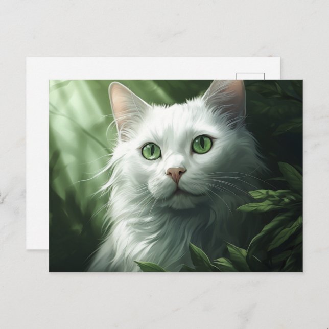 Cartão Postal Carte postale Chat Foret 9 (Frente/Verso)