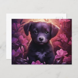 Cartão Postal Carte Postale Chien Printanier