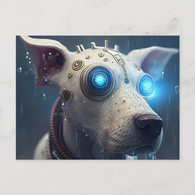 Cartão Postal Carte Postale Chien Robotique (Frente)