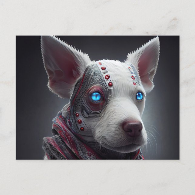 Cartão Postal Carte Postale Chien Robotique (Frente)