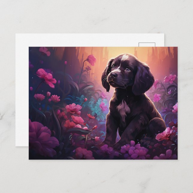 Cartão Postal Carte postale Cuddly Canine (Frente/Verso)