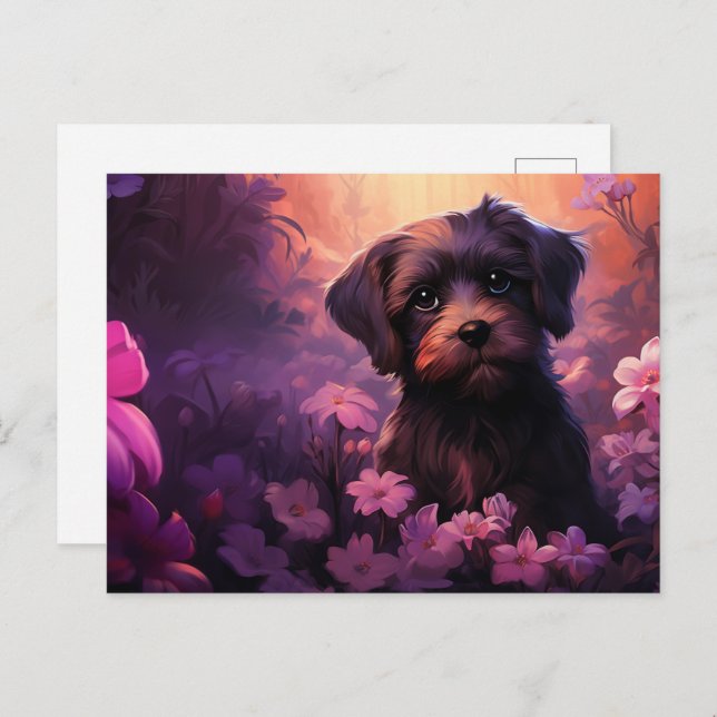 Cartão Postal Carte postale Cute Pup (Frente/Verso)