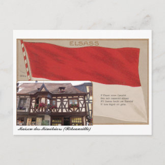 Cartão Postal Carte postale "Elsass" Maison des Ménétriers
