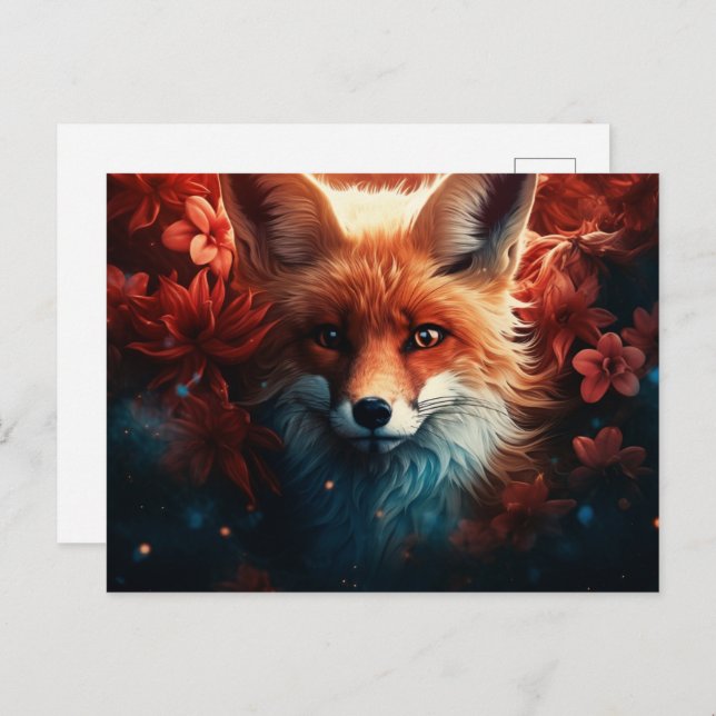 Cartão Postal Carte postale Enchanted Whispers of the Fox (Frente/Verso)