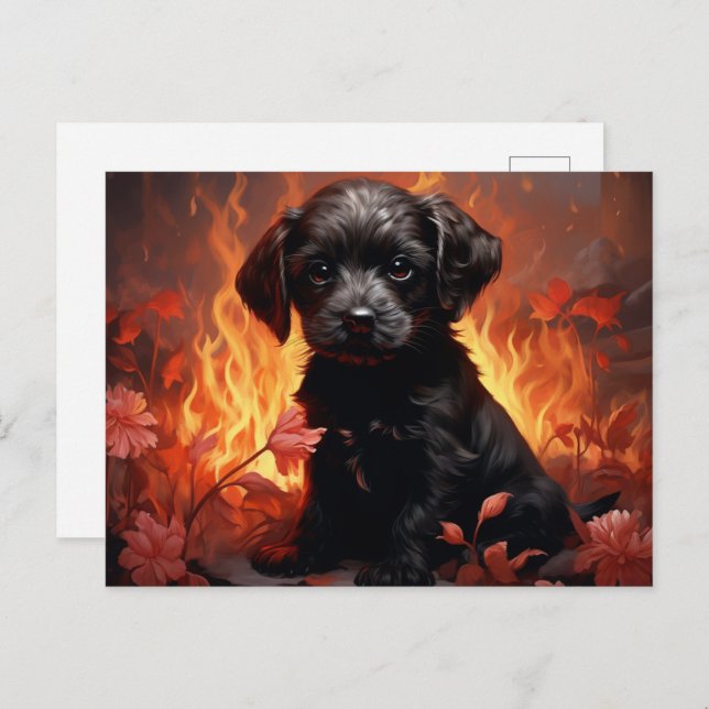 Cartão Postal Carte Postale Feuillage Floral (Frente/Verso)