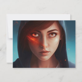 Cartão Postal Carte postale fille super heros