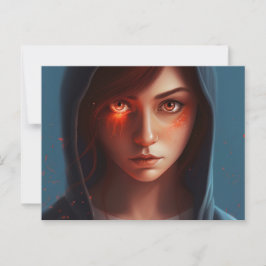 Cartão Postal Carte postale fille super heros