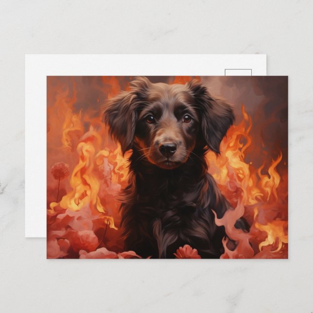 Cartão Postal Carte Postale Fleur de Flamme (Frente/Verso)