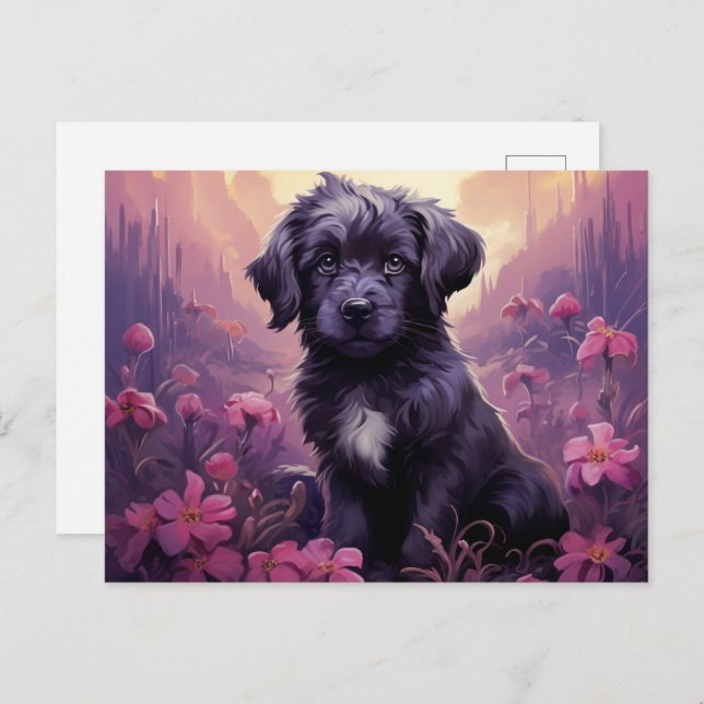 Cartão Postal Carte Postale Fleur Magique du Chien (Frente/Verso)