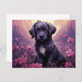 Cartão Postal Carte Postale Fleur Magique du Chien