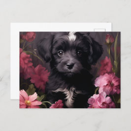 Cartão Postal Carte Postale Fleur Magique du Chien