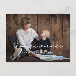 Cartão Postal Carte postale foto personalizável Bonne année