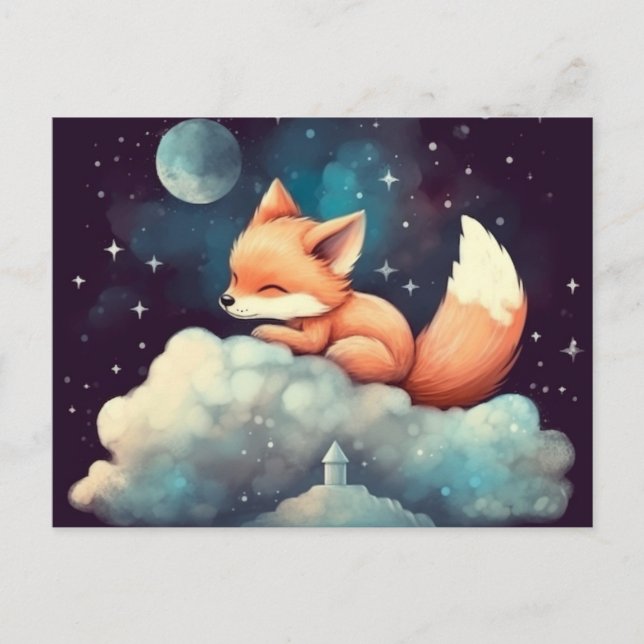 Cartão Postal Carte Postale Fox (Frente)
