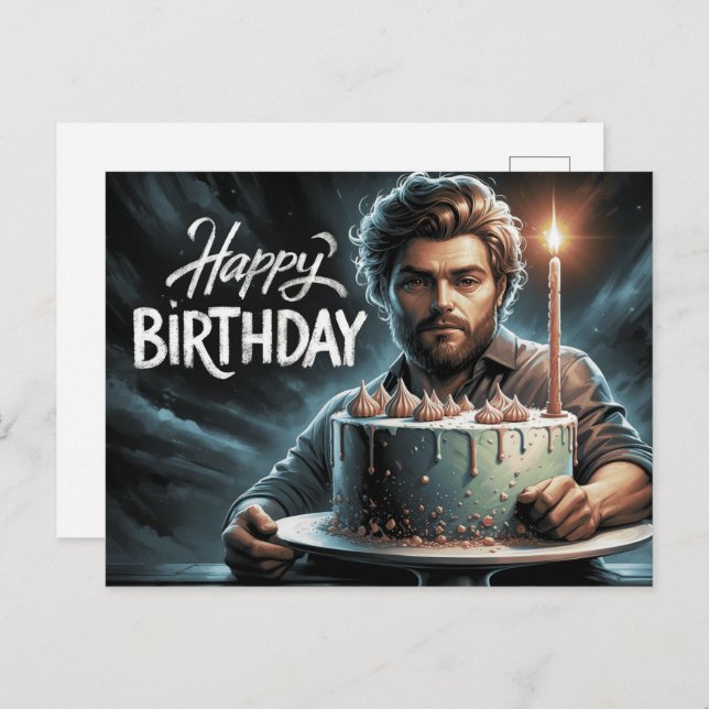 Cartão Postal Carte Postale Happy Birthday 2026 -2 (Frente/Verso)