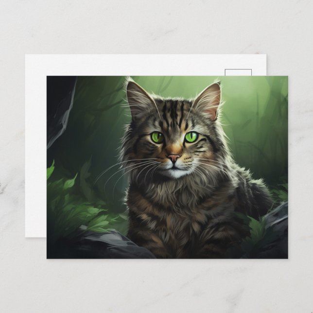 Cartão Postal Carte postale In the Realm of Wild Cats (Frente/Verso)
